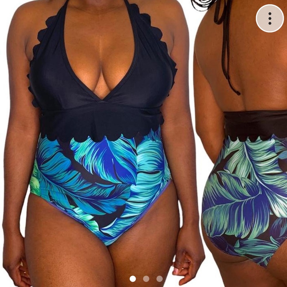 Halter deep v neckline with feathers bottom